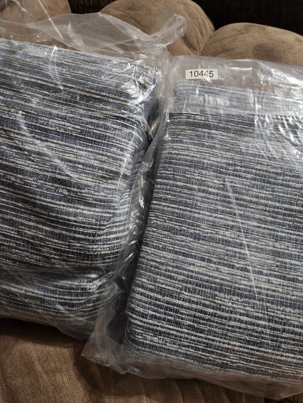 Ombre Max Blackout Curtain Thermal Rod Pocket 52x96" Navy 2lot Linear Jacquard